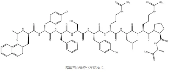 Cetrorelix chemical structure formula Cetrorelix chemical structure formula
