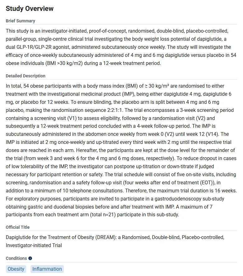 Dapiglutide Dapiglutide