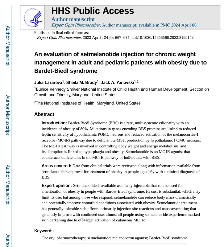 Setmelanotide Setmelanotide